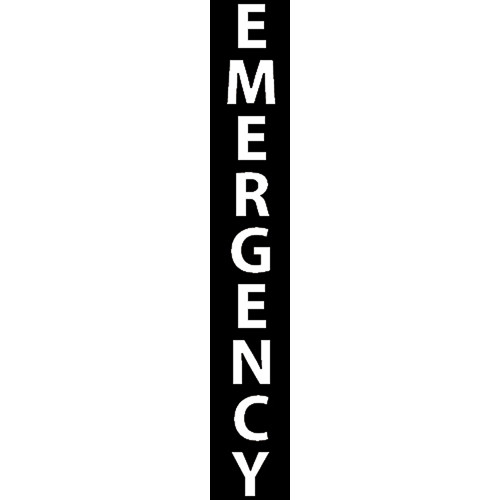Aiphone "EMERGENCY" Label Option for IS Series Modular Towers (White)