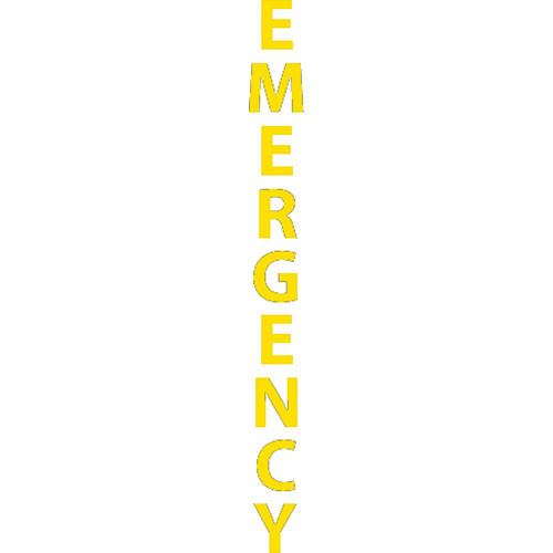 Aiphone "EMERGENCY" Label Option for IS Series Modular Towers (Yellow)