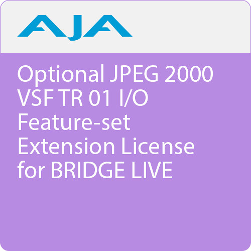 AJA JPEG 2000 Option for BRIDGE LIVE (4-Channel Perpetual License, Download)