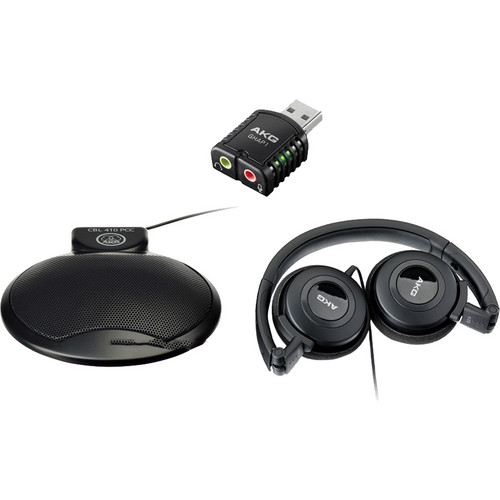 AKG CBL 410 Workstation Set with Boundary Mic, Headphones and USB Adapter