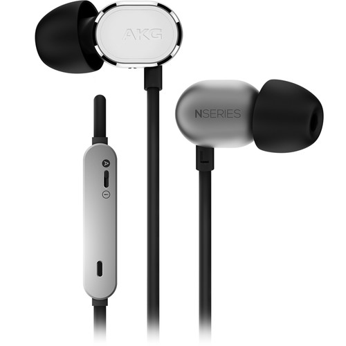 AKG N20U In-Ear Headphones with Inline Remote and iOS/Android Compatibility (Silver)