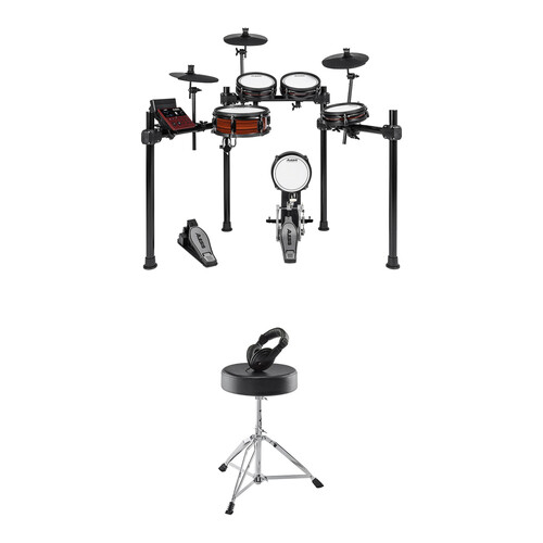 Alesis Nitro Pro 8-Piece Electronic Drum Kit with Drum Throne and Headphones