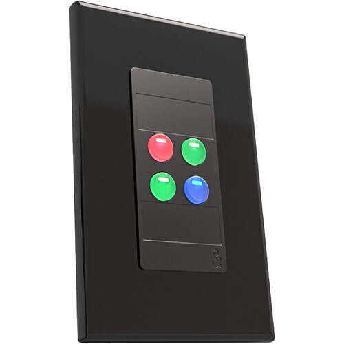 Allen & Heath IP4 Four Button Programmable Decora Wallplate Controller (Black)