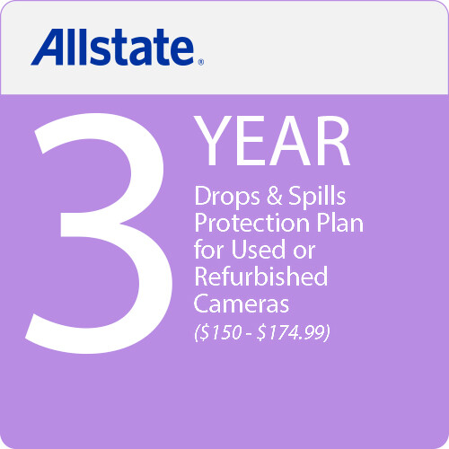 Allstate 3-Year Drops and Spills Protection Plan for Used or Refurbished Cameras ($150-$174.99)