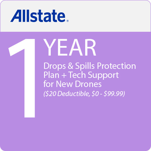Allstate 1-Year Drops and Spills Protection Plan with Tech Support for New Drones ($20 Deductible, $0-$99.99)