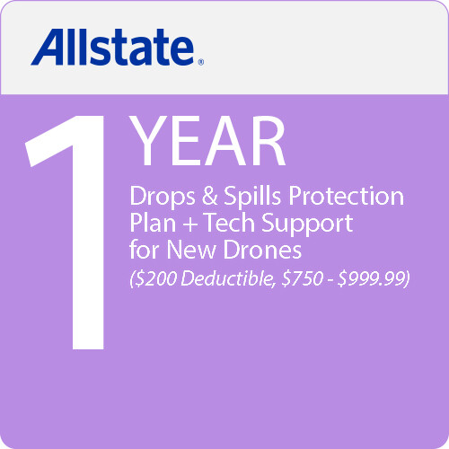 Allstate 1-Year Drops and Spills Protection Plan with Tech Support for New Drones ($200 Deductible, $750-$999.99)