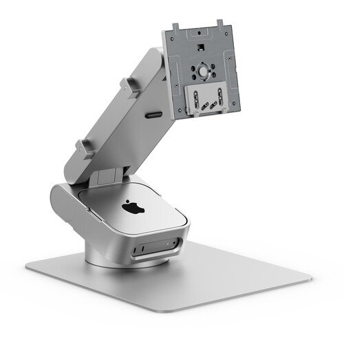 ALOGIC Aspekt Omni Fold Stand for 32" Monitors & Mac mini (Silver)