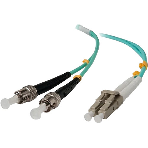 ALOGIC LC to ST 50/125 Duplex Multimode Fiber Optic Cable (32.8', OM4)