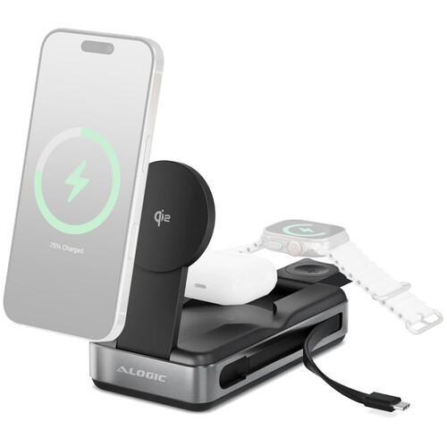 ALOGIC Roam 6-in-1 Magnetic Wireless Power Bank (Black, 21,000mAh)