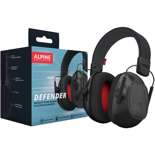 Alpine Hearing Protection Alpine Defender Premium Noise-Reduction Earmuffs for Adults