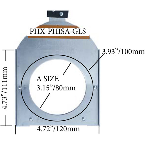 Altman PHX Glass Gobo Holder for Fixed Beam and Zoom Luminaires (Iris Slot, A Size, 100mm)