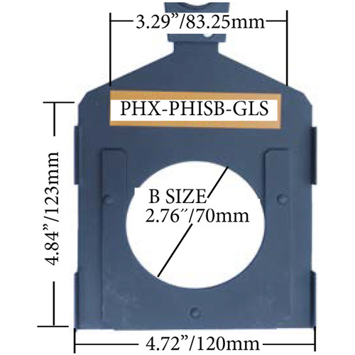 Altman PHX Glass Gobo Holder for Fixed Beam and Zoom Luminaires (Iris Slot, B Size, 82mm)