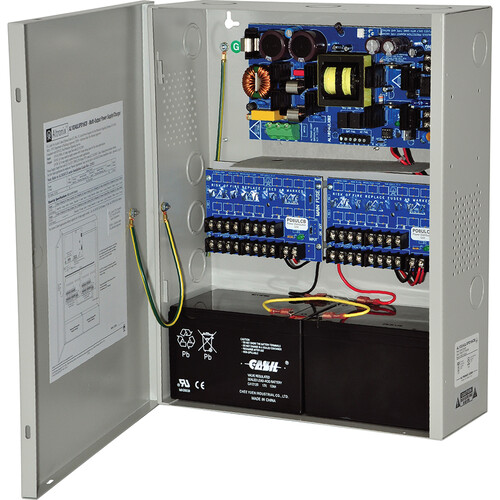 ALTRONIX Power Supply Charger, 16 PTC Class 2 Outputs, 24VDC @ 10A, 115VAC, BC400 Enclosure