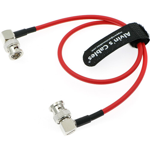Alvin's Cables 12G SDI BNC Male to Male Right-Angle Coaxial Cable (19.6")