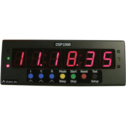 Alzatex DSP106B6 6-Digit LED Display with 1" High Solid-Segment Digits (Black)