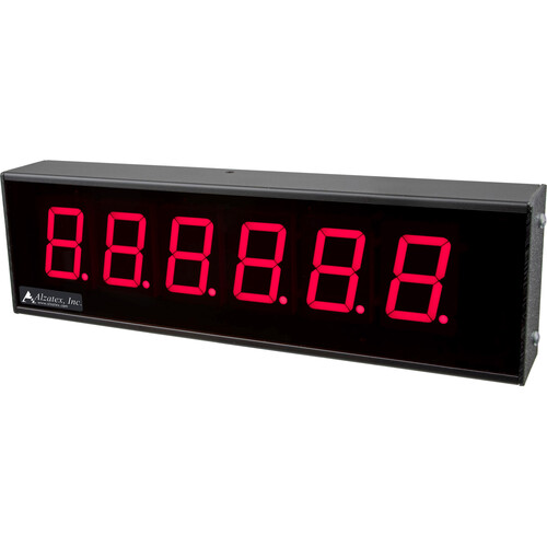 Alzatex DSP256B_U 6- Digit Race Clock with 2.33"-High Solid-Segment Digits
