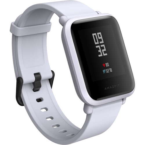 Amazfit Bip Smartwatch (White Cloud, White Silicone Band)