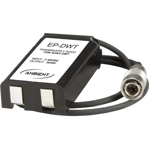 Ambient Recording External Power Adaptor for Sony DWT-B30 Digital Wireless Bodypack Transmitter