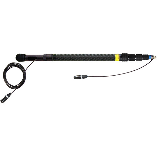 Ambient Recording QXS 550 Quickpole Light Boompole with Stereo Cable (Straight, Side Outlet)
