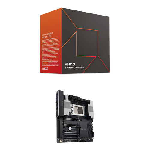 AMD Ryzen Threadripper 7960X 4.2 GHz 24-Core sTR5 Processor Kit with ASUS Pro WS TRX50-SAGE WIFI sTR5 CEB Motherboard
