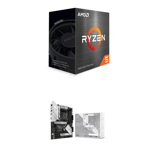 AMD Ryzen 5 5500 6-Core Processor and ASUS ROG STRIX B550-A GAMING Motherboard Kit