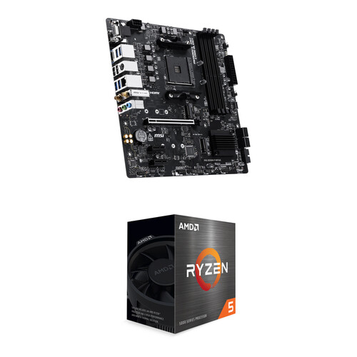 AMD Ryzen 5 5500 6-Core Processor & PRO B550M-P WIFI6E Motherboard Kit