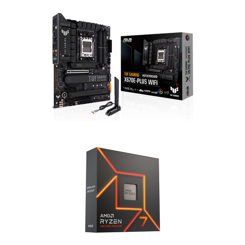 AMD Ryzen 7 7700X 4.5 GHz 8-Core Processor & ASUS TUF GAMING X670E-PLUS WIFI ATX Motherboard Kit