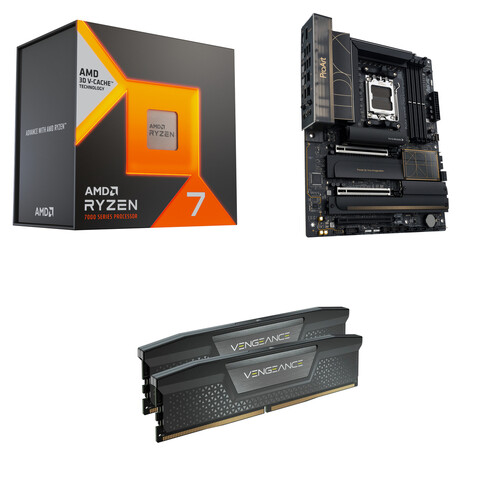 AMD Ryzen 7 7800X3D with ASUS ProArt X870E-Creator WiFi & Corsair 16GB VENGEANCE DDR5-6000 Combo