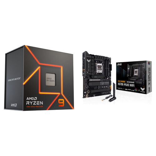 AMD Ryzen 9 7900X 4.7 GHz 12-Core Processor & ASUS TUF GAMING X670E-PLUS WIFI ATX Motherboard Kit