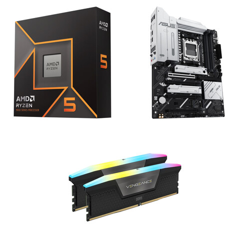 AMD Ryzen 5 9600X with ASUS PRIME X870-P WIFI & Corsair 16GB VENGEANCE RGB DDR5-6000 Combo