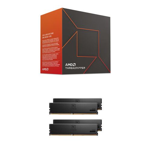 AMD Ryzen Threadripper 7970X 32-Core & 128GB T-Create Master DDR5 6000 MHz ECC RDIMM Memory Kit (4 x 32GB)
