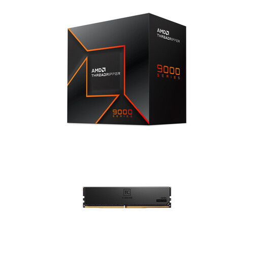 AMD Ryzen Threadripper 9960X 24-Core & 64GB T-Create Master DDR5 6400 MHz ECC RDIMM Memory Kit (4 x 16GB)
