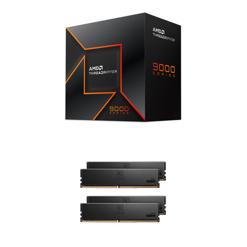 AMD Ryzen Threadripper 9960X 24-Core & 64GB T-Create Master DDR5 6000 MHz ECC RDIMM Memory Kit (4 x 16GB)
