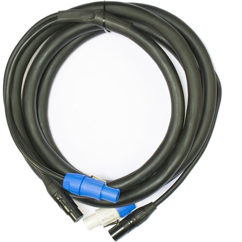 ADJ 5-Pin XLR DMX Locking Power Link Combo Cable (12')