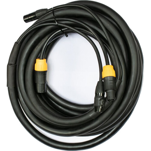 ADJ True 5-Pin DMX Locking Power Link Combo Cable (25')