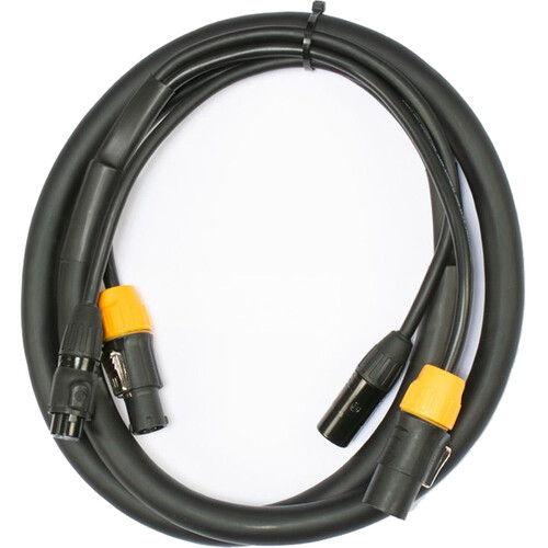 ADJ True 5-Pin DMX Locking Power Link Combo Cable (6')