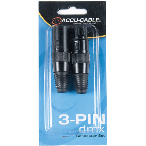 American DJ 3-Pin XLR Male and 3-Pin XLR Female Connectors Set