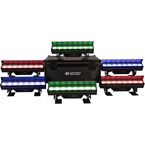 American DJ ElectraPix Bar 8 Pak RGBAL+UV LED Bar Light (6-Light Kit)