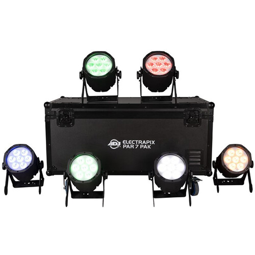 ADJ ElectraPix Par 7 Pak RGBAL+UV LED Light (6-Light Kit)