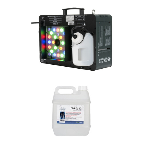 ADJ Fog Fury Jett Pro RGBA+UV LED Fog Machine Kit with Fog Juice