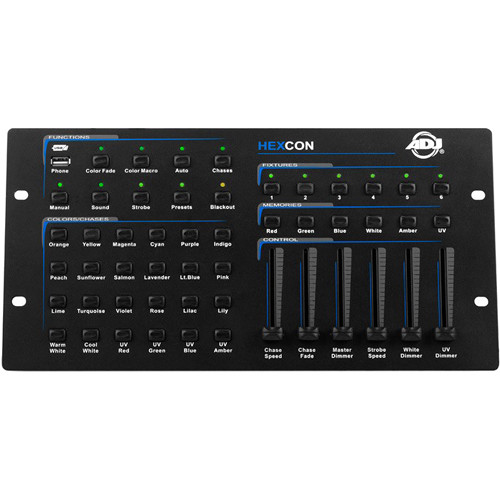 American DJ Hexcon 36-Channel DMX Controller for Hex Series Wash Lighting