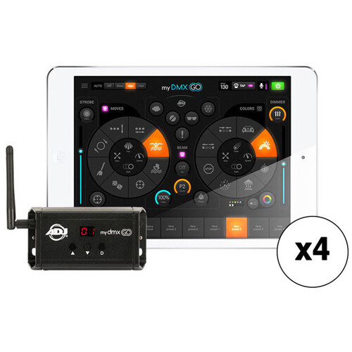 ADJ myDMX Go DMX Lighting Control System with Wi-Fi/USB Interface (iPad/Android, 4-Pack)