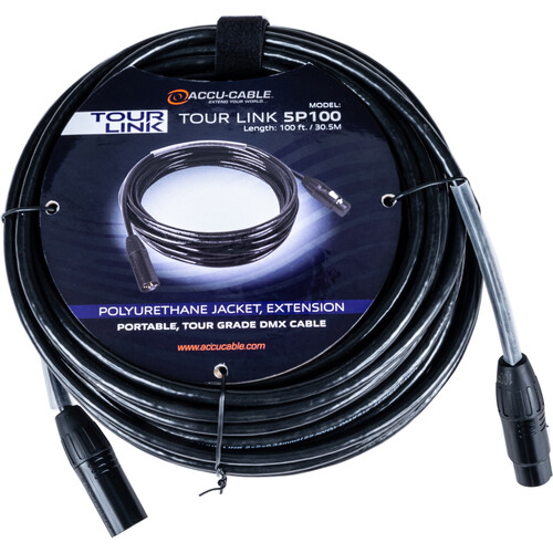 ADJ Tour Link 5P100 Professional Accu-Cable Series 5-Pin DMX Cable (100')