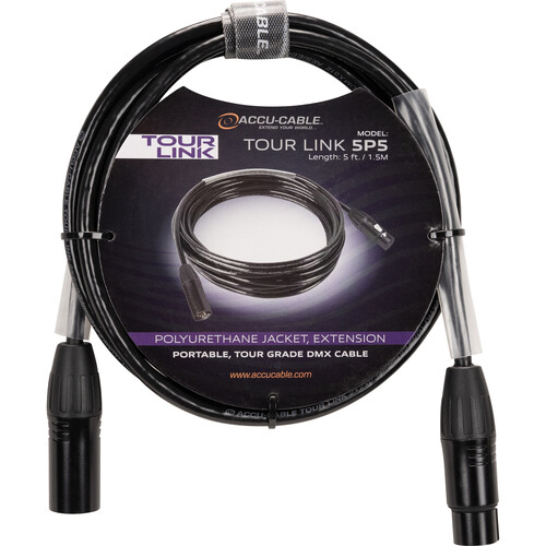 ADJ Tour Link 5P5 Professional Accu-Cable Series 5-Pin DMX Cable (5')