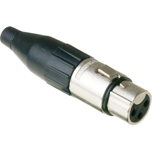 Amphenol AC Series XLR Female Cable Connector with Standard Metal Shell (Satin Nickel, 10-Pack)