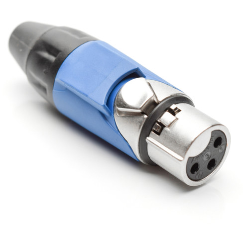 Amphenol AX3F6M 3-Pole Female XLR Connector with Satin-Nickel Finish (Blue Mark Sleeve)