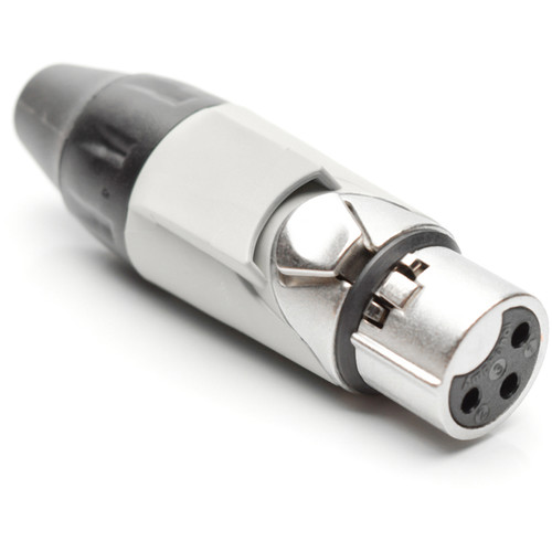 Amphenol AX3F8M 3-Pole Female XLR Connector with Satin-Nickel Finish (Gray Mark Sleeve)