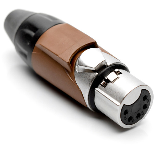 Amphenol AX Series 5-Pin XLRF Cable Connector with Marking Sleeve (Brown)