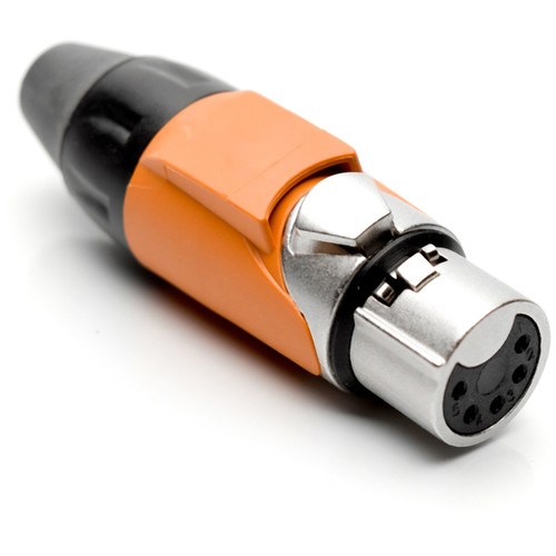 Amphenol AX Series 5-Pin XLRF Cable Connector with Marking Sleeve (Orange)