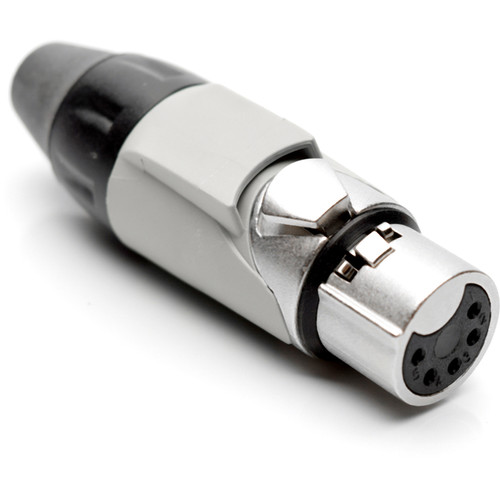Amphenol AX Series 5-Pin XLRF Cable Connector with Marking Sleeve (Gray)